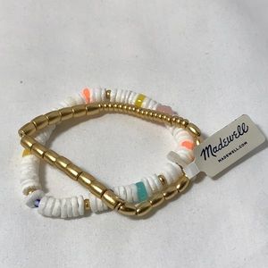 Madewell stretch bracelets, wear separate or together NWT